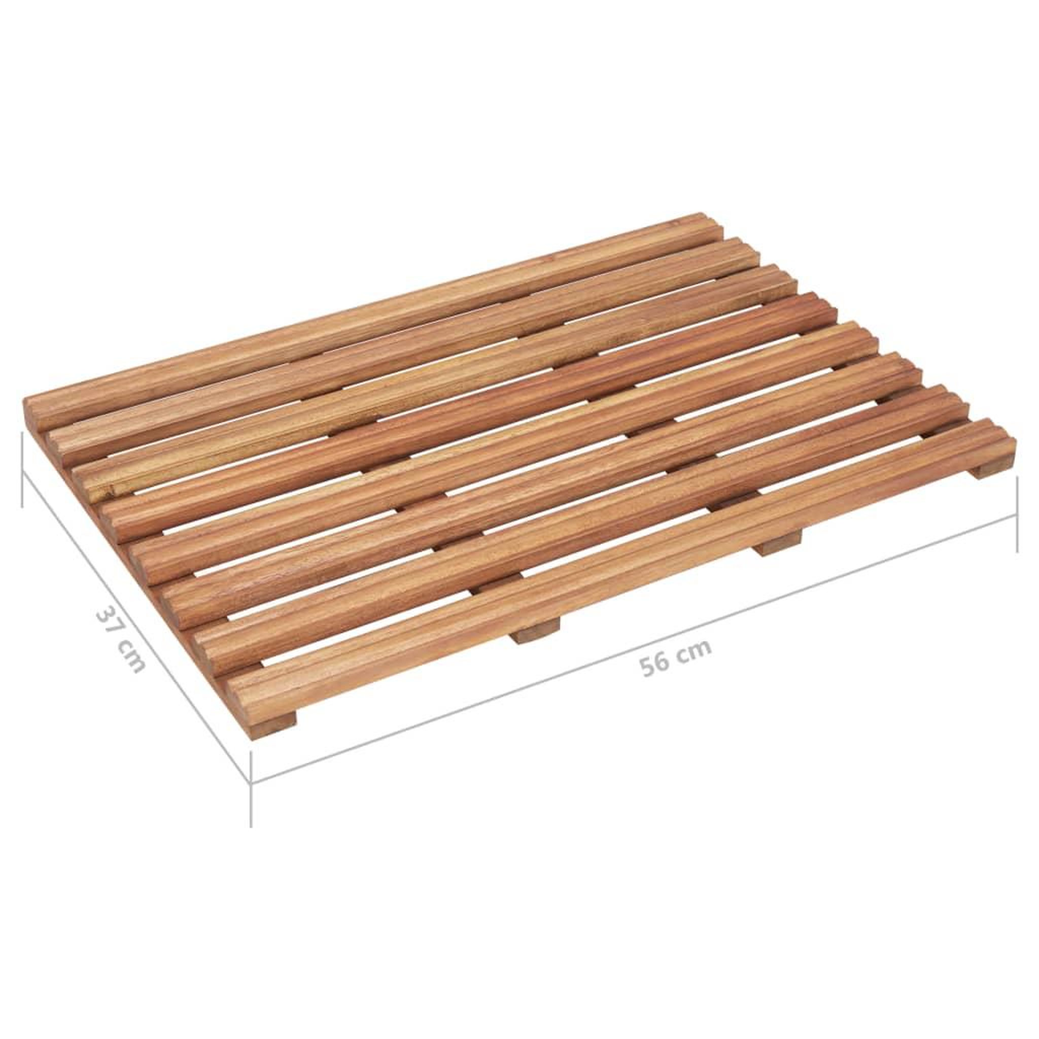Voir la diapositive 6 : VIDAXL Tapis de salle de bain 2 pcs bois d'acacia massif 56x37 cm