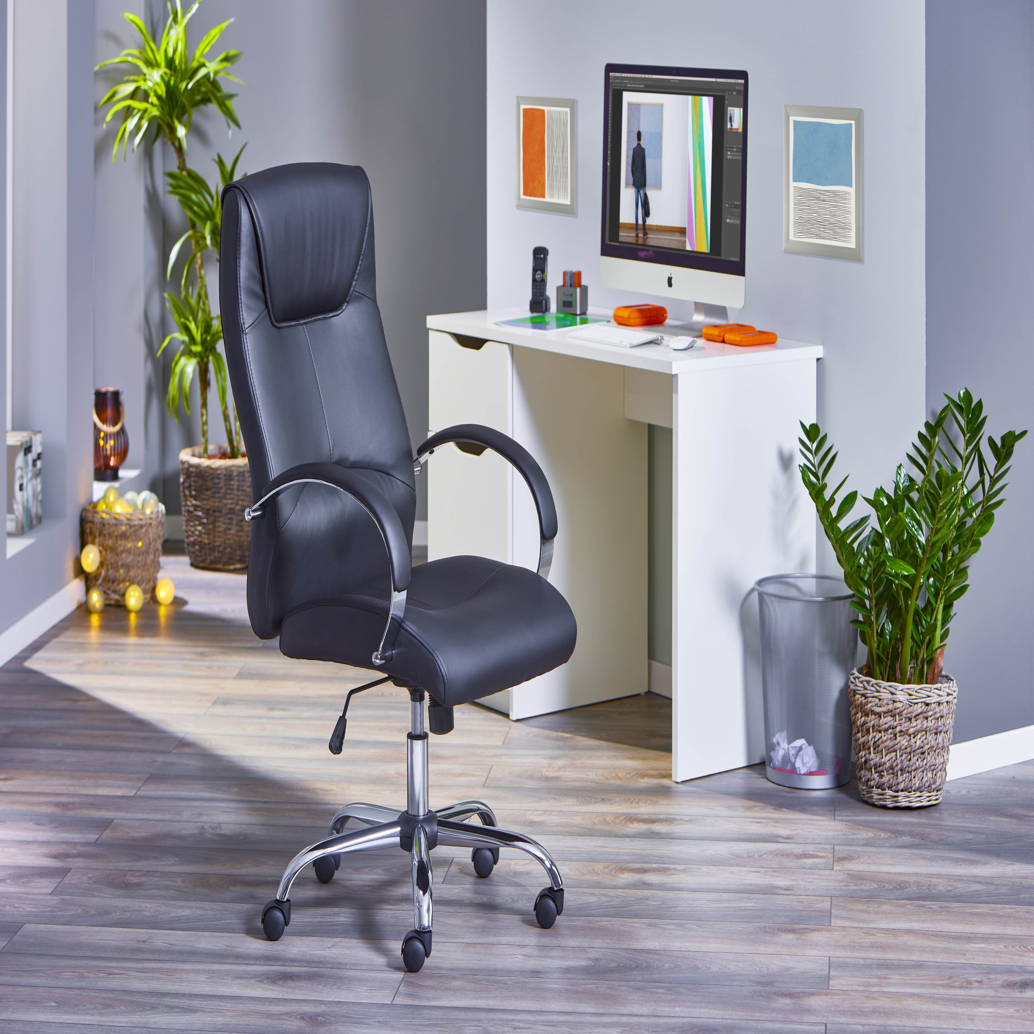Voir la diapositive 9 : Fauteuil de bureau pivotant ajustable en hauteur ULTIMO