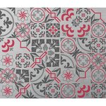 HABITABLE Crédence adhésive en alu Carreaux de ciment - L. 20 x l. 20 cm - Gris