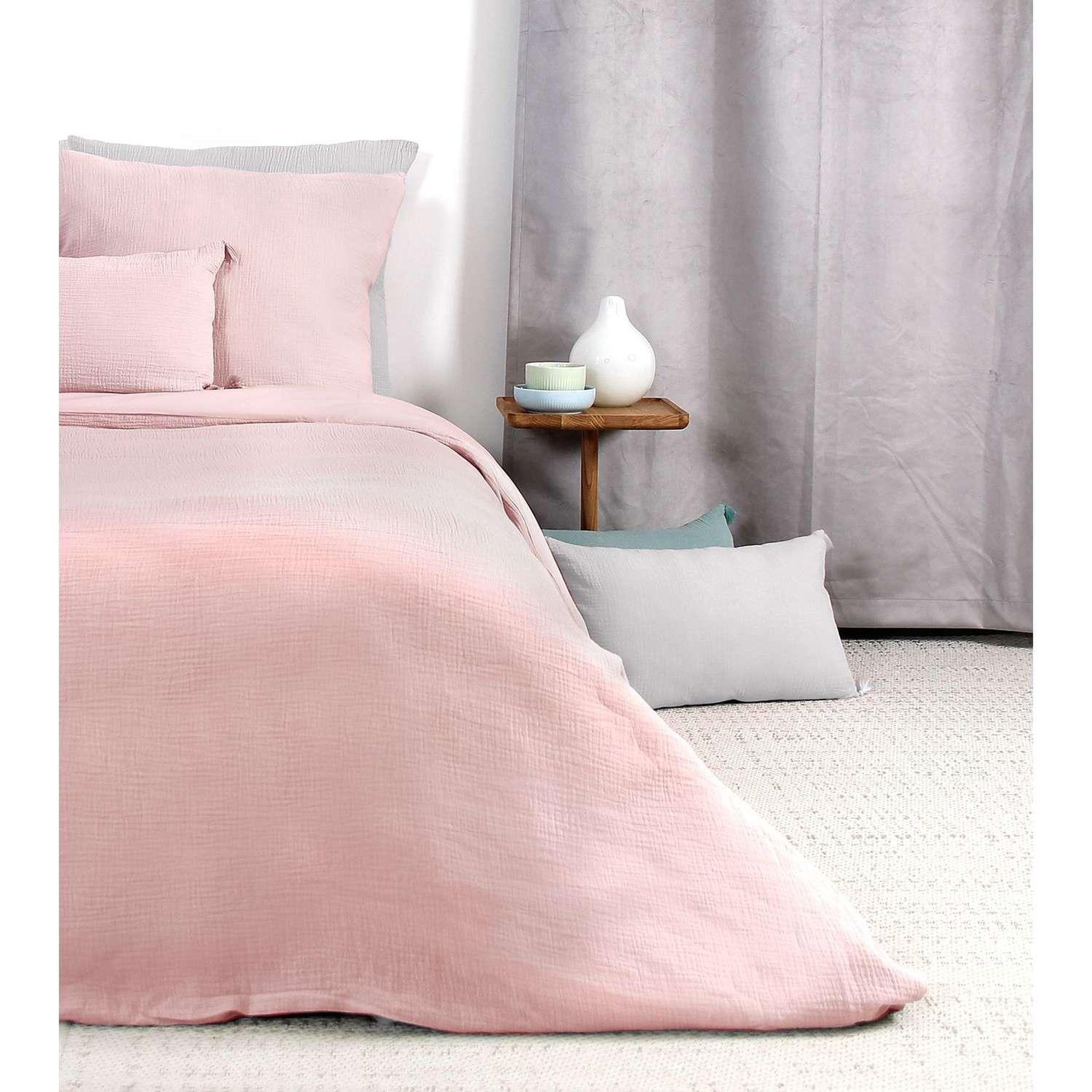 Voir la diapositive 3 : COTE DECO Parure de lit - Double gaze de coton