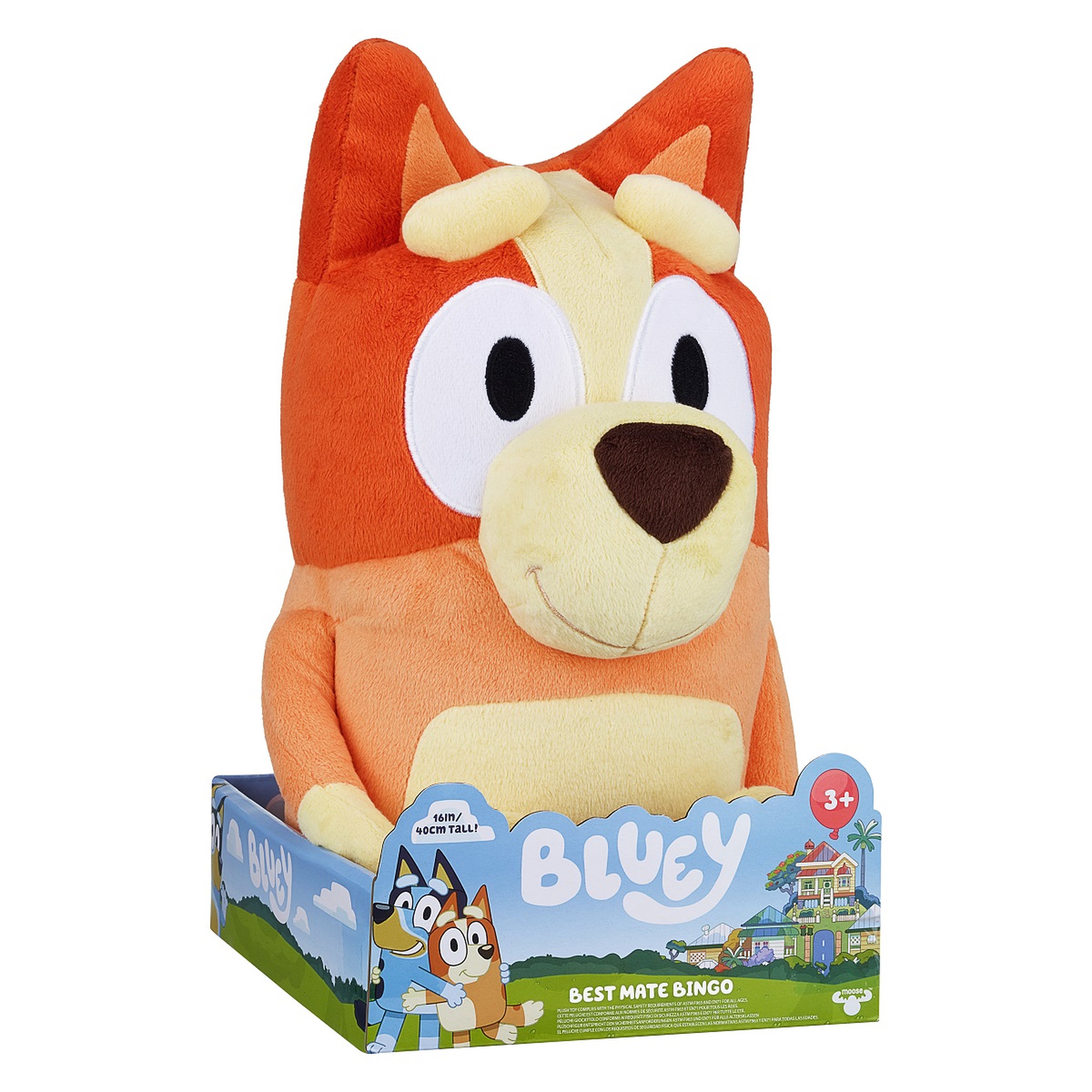 Voir la diapositive 1 : MOOSE TOYS Grande Peluche Bingo 40 cm - Bluey