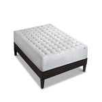 BELLECOUR BELLECOUR LITERIE | Ensemble CHÂTELET | Matelas Mémoire de forme + Sommier Bois. Coloris disponibles : Blanc