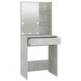 Voir la diapositive 4 : VIDAXL Coiffeuse avec LED Gris beton 60x40x140 cm