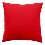 Paris Prix Coussin Déco Uni Déhoussable  Panama  40x40cm Rouge