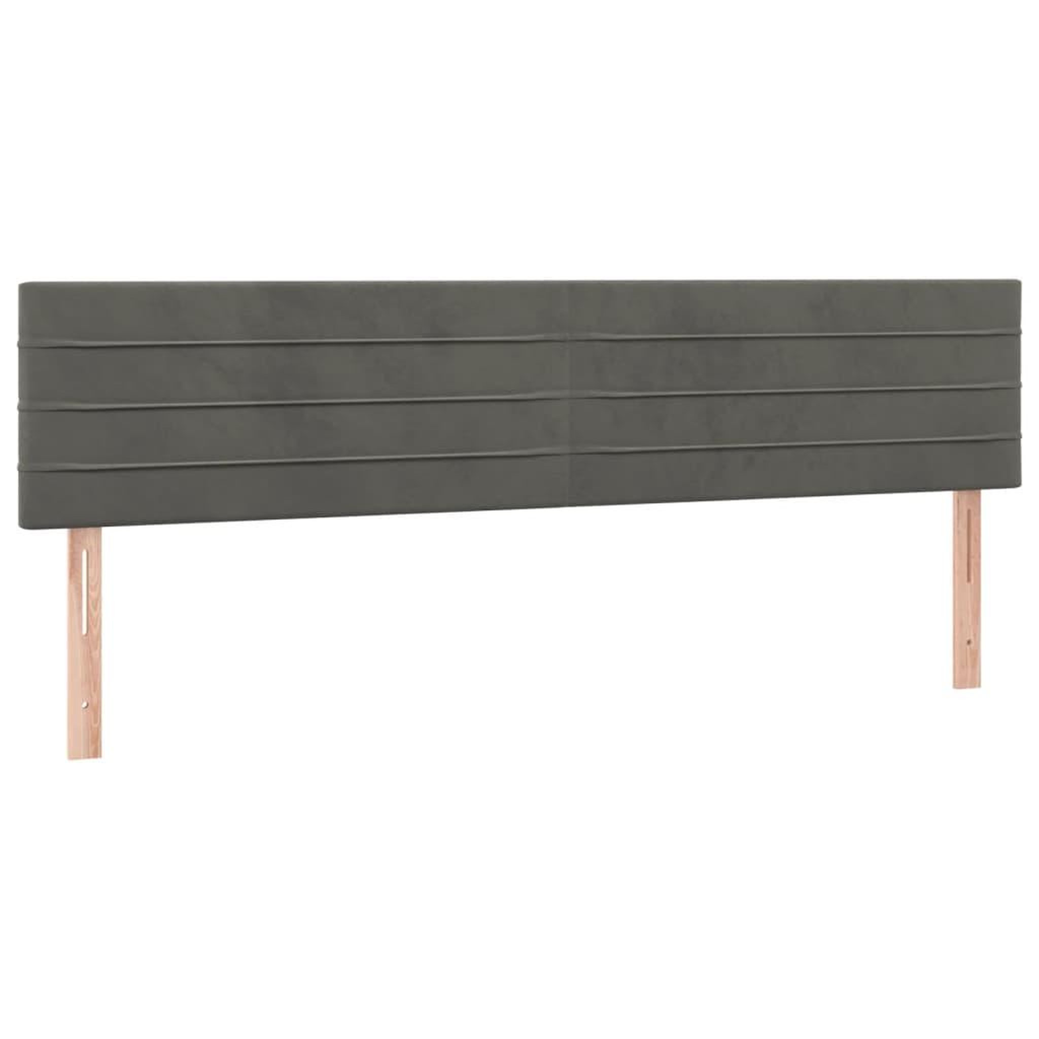 Voir la diapositive 2 : VIDAXL Tetes de lit 2 pcs Gris fonce 80x5x78/88 cm Velours