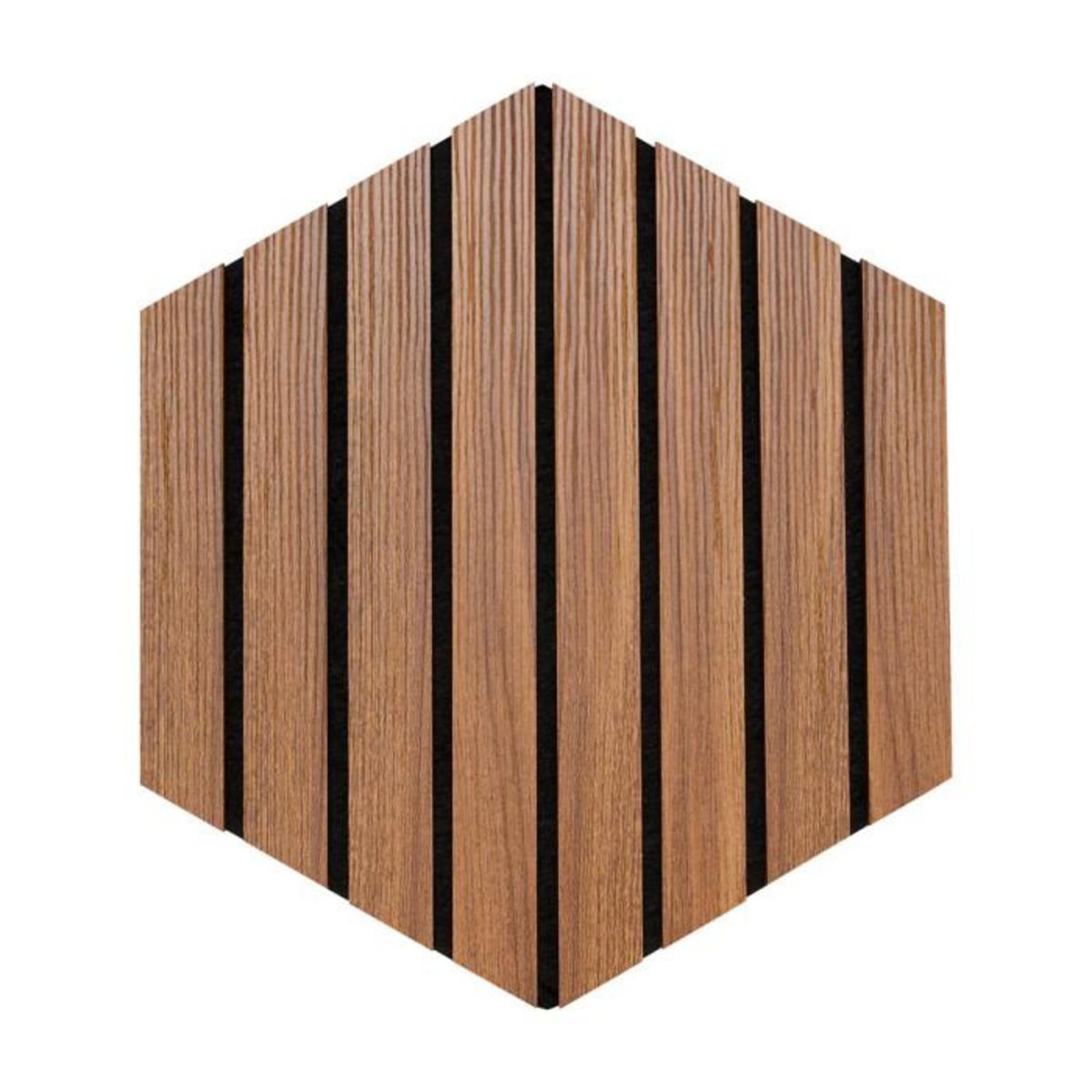 ATMOSPHERA Lot de 3 Panneaux Déco Hexagonal  Colva  30x26cm Marron