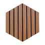 Voir la diapositive 2 : ATMOSPHERA Lot de 3 Panneaux Déco Hexagonal  Colva  30x26cm Marron