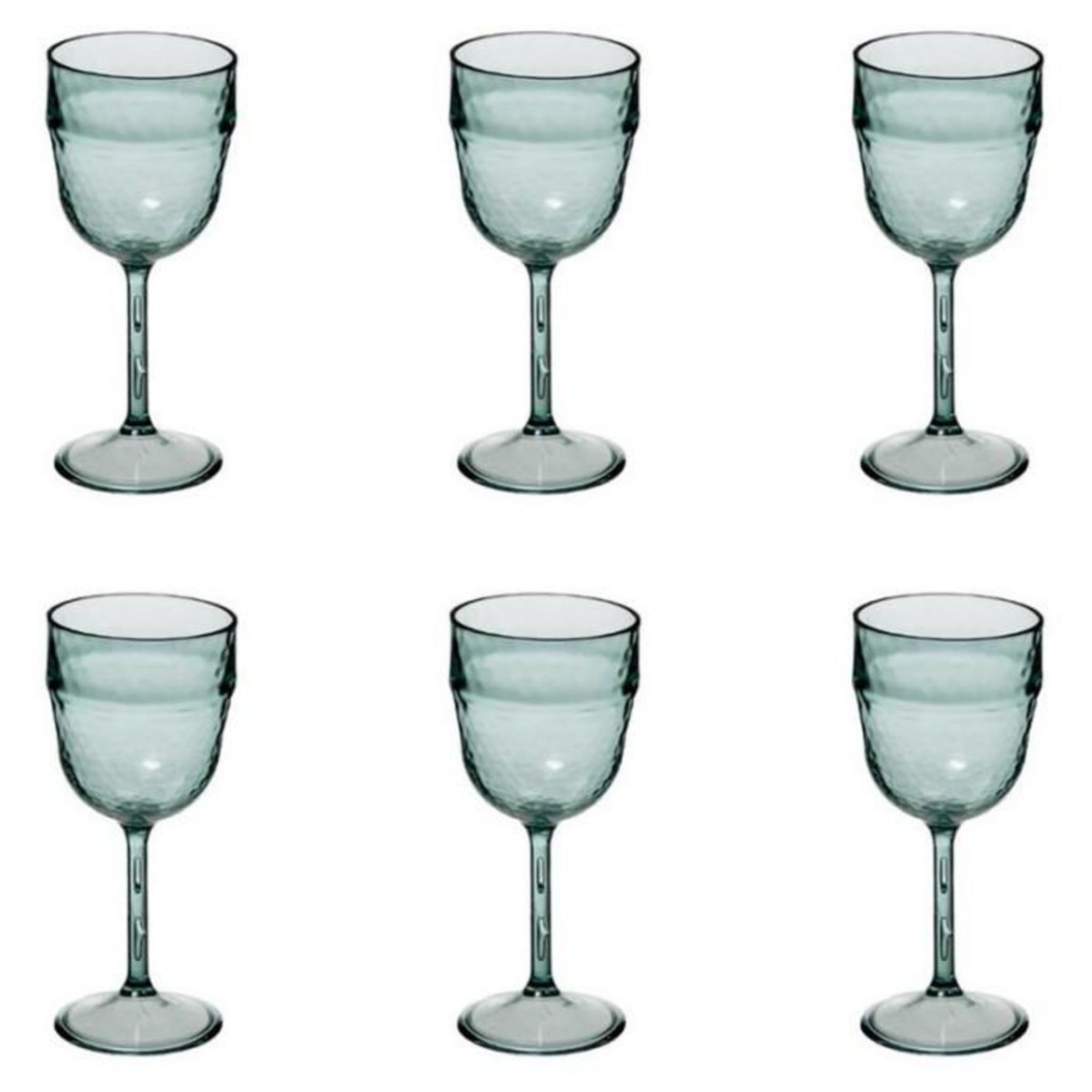 FIVE Lot de 6 Verres à Vin  Green Harmony  39cl Vert