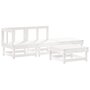 Voir la diapositive 3 : VIDAXL Salon de jardin 4 pcs avec coussins blanc bois massif