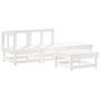 Voir la diapositive 3 : VIDAXL Salon de jardin 4 pcs avec coussins blanc bois massif