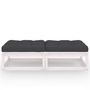 Voir la diapositive 2 : VIDAXL Repose-pieds de jardin avec coussins lot de 2 Bois pin solide
