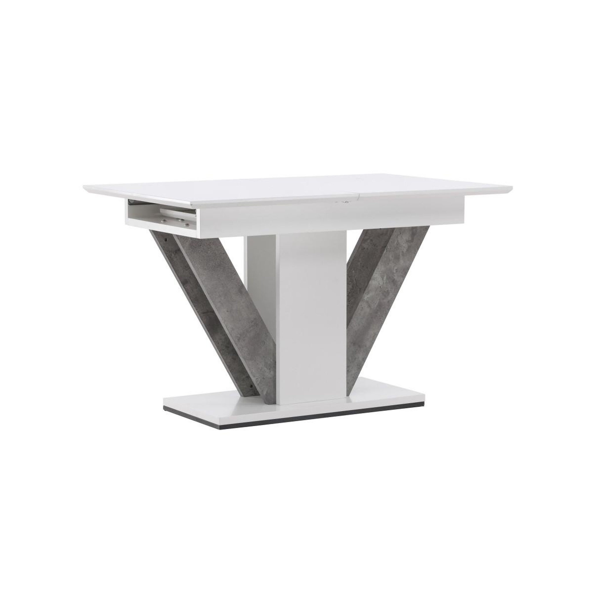 Voir la diapositive 4 : Paris Prix Table à manger extensible  disa  120-160cm blanc