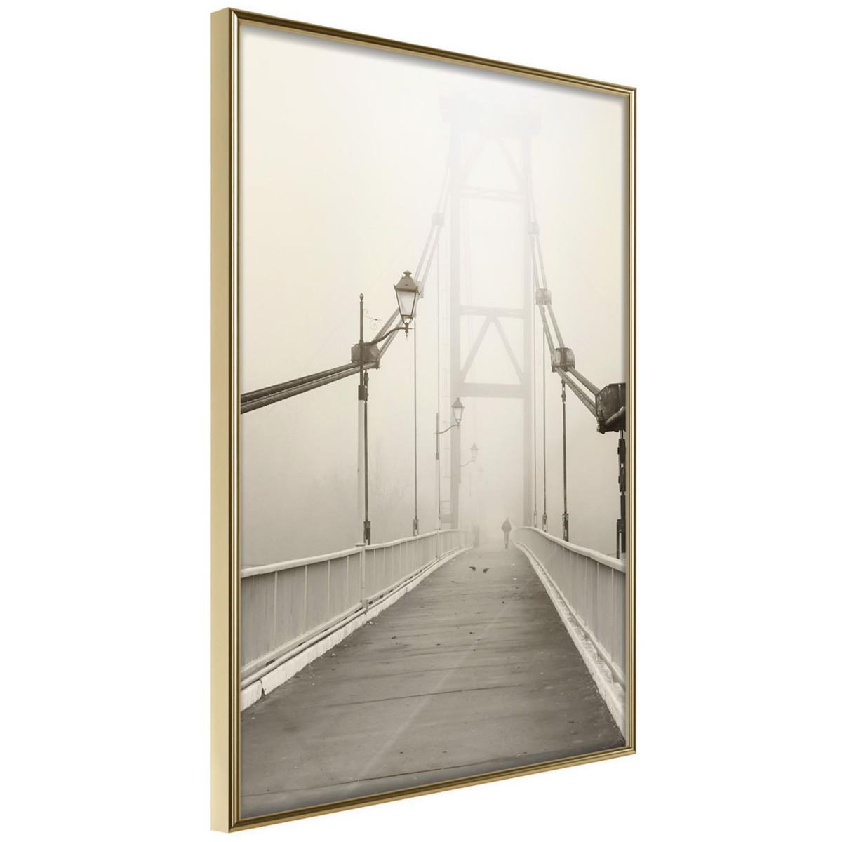Paris Prix Affiche Murale Encadrée  Bridge Disappearing into Fog