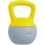 Voir la diapositive 1 : HOMCOM Kettlebell 6 Kg - prise ergonomique - entraînement musculaire & haltérophilie - PVC gris jaune