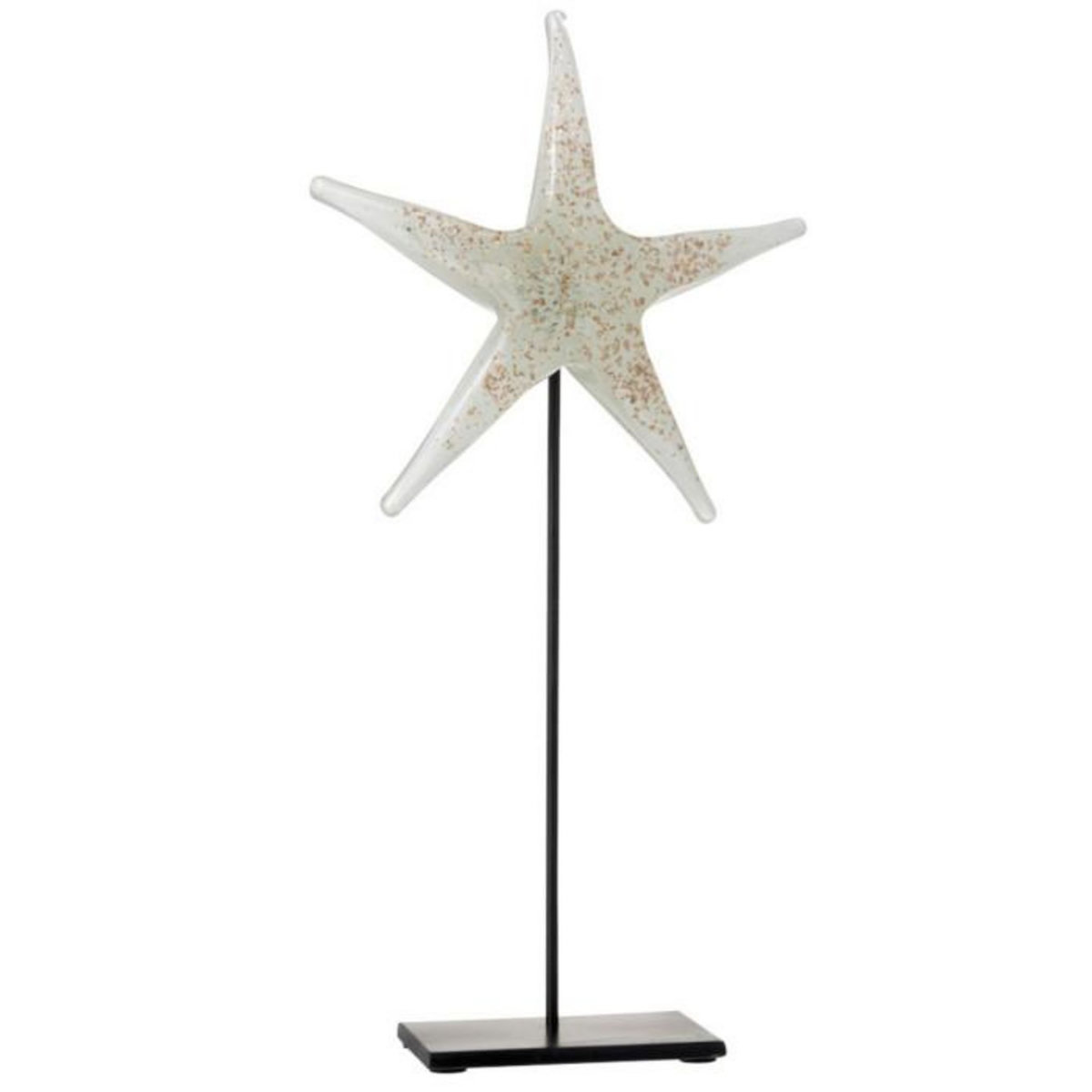 Paris Prix Étoile de Mer Déco sur Pied  Verre  42cm Blanc