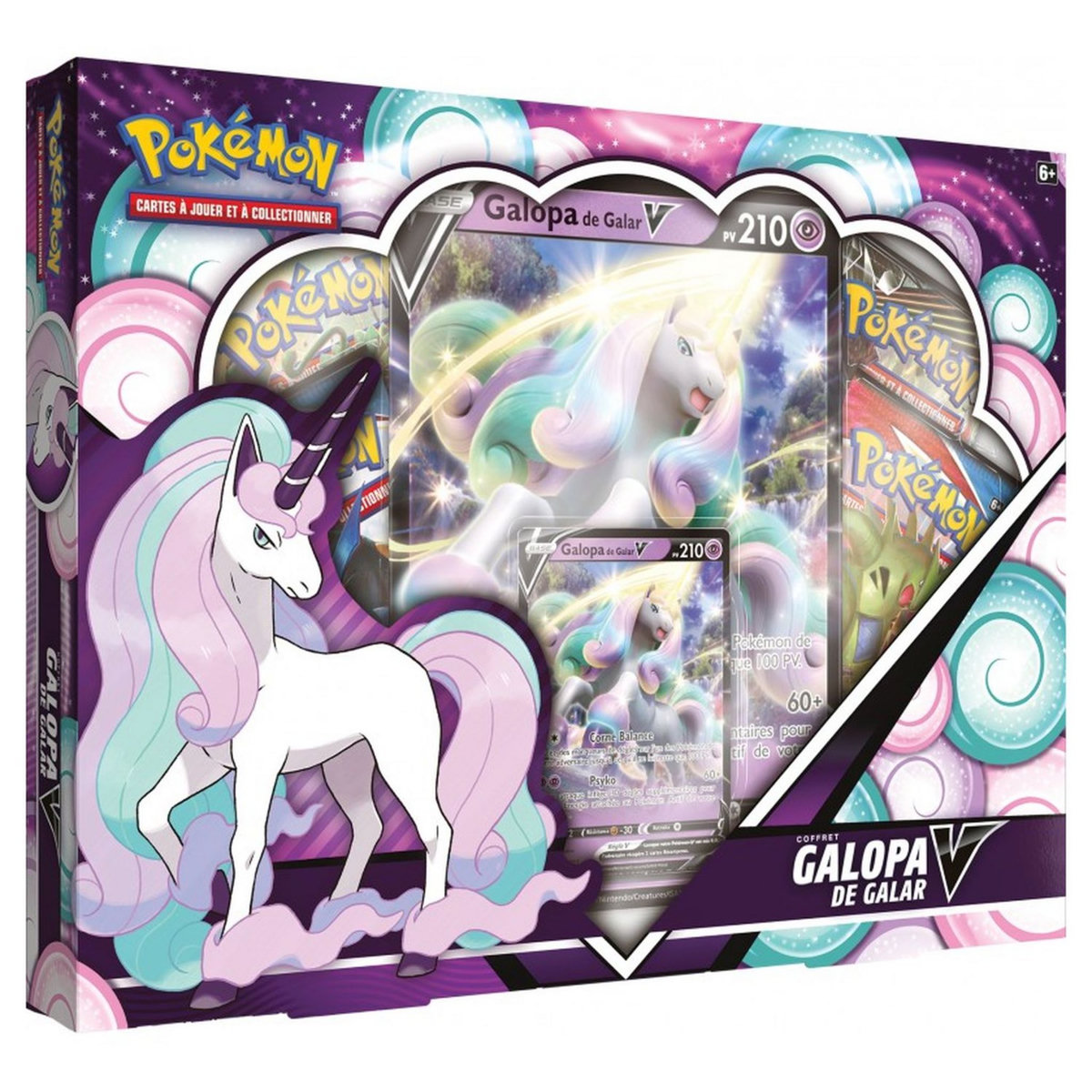 ASMODEE Pokémon coffret 4 boosters Galopa de Galar-V