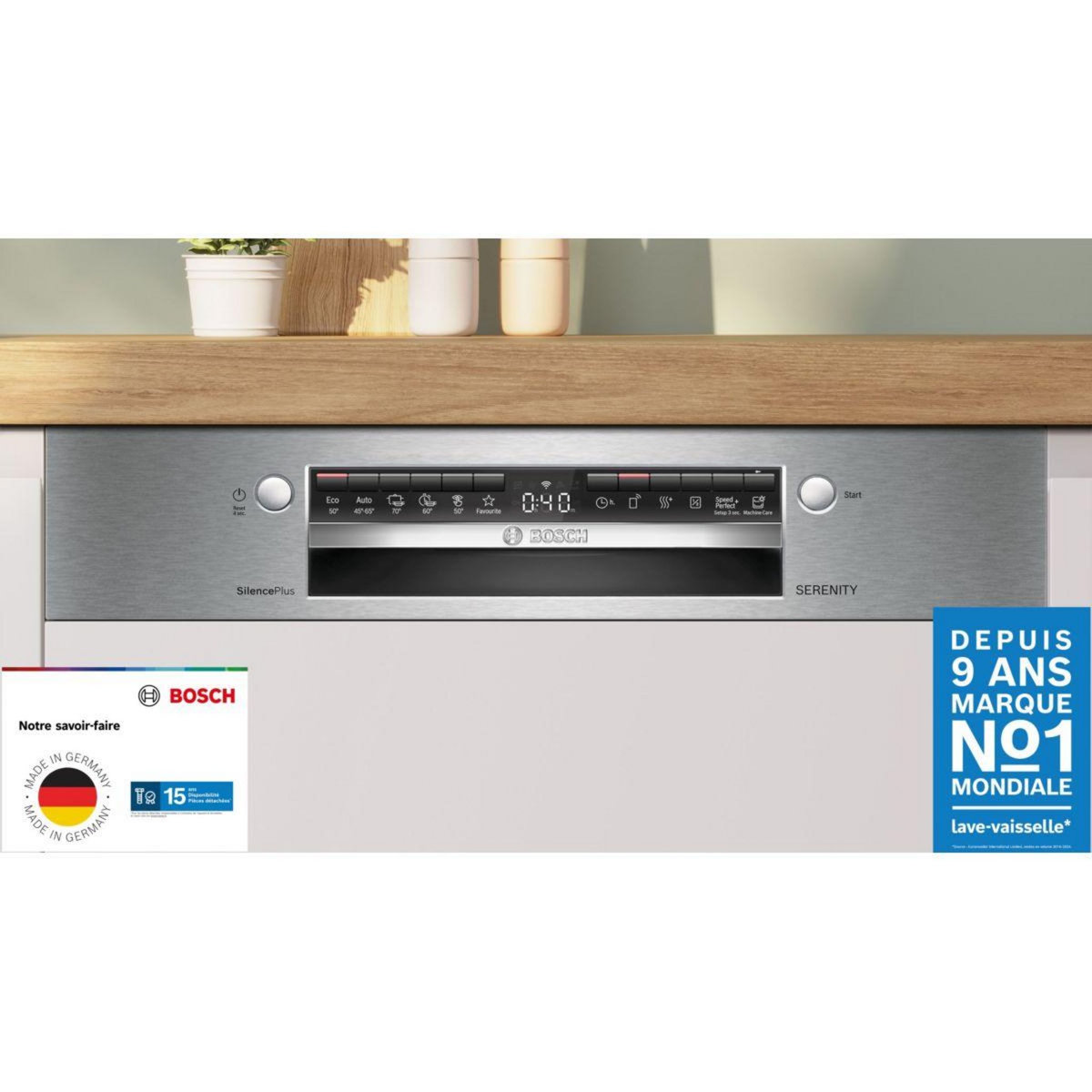 BOSCH Lave vaisselle encastrable SMI4ECS28F Serenity