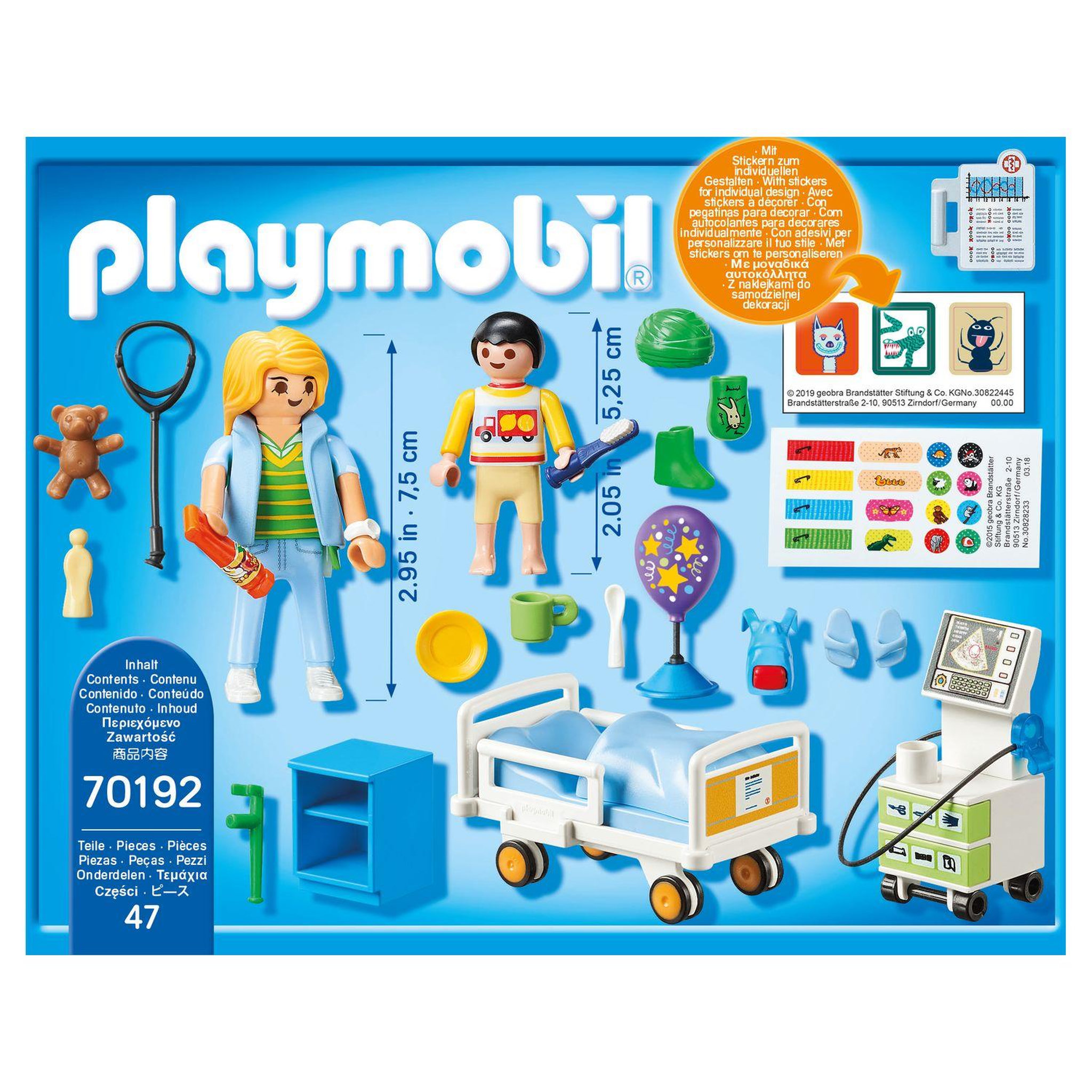 Voir la diapositive 4 : PLAYMOBIL 70192 - City Life - Chambre d'hôpital pour enfant