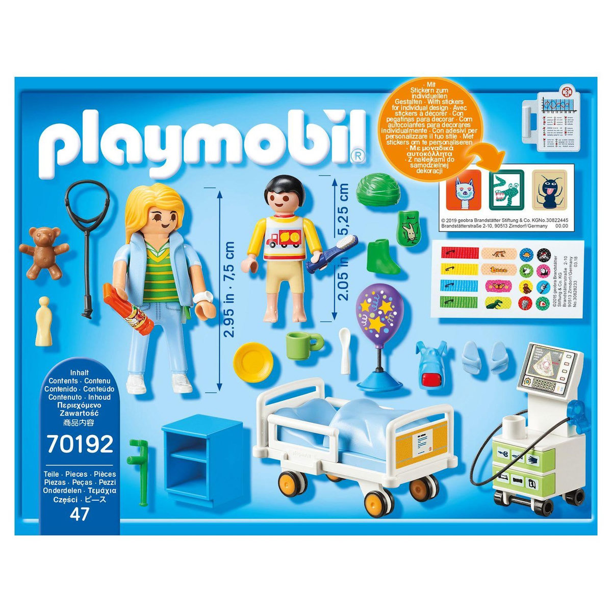 PLAYMOBIL 70192 - City Life - Chambre d'hôpital pour enfant