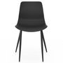 Voir la diapositive 3 : ID MARKET Lot de 6 chaises en polypropylène KIARA noires avec pieds en métal