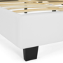 Voir la diapositive 5 : ID MARKET Lit double CHARLOTTE avec tête de lit et sommier 140 x 190 cm PVC blanc