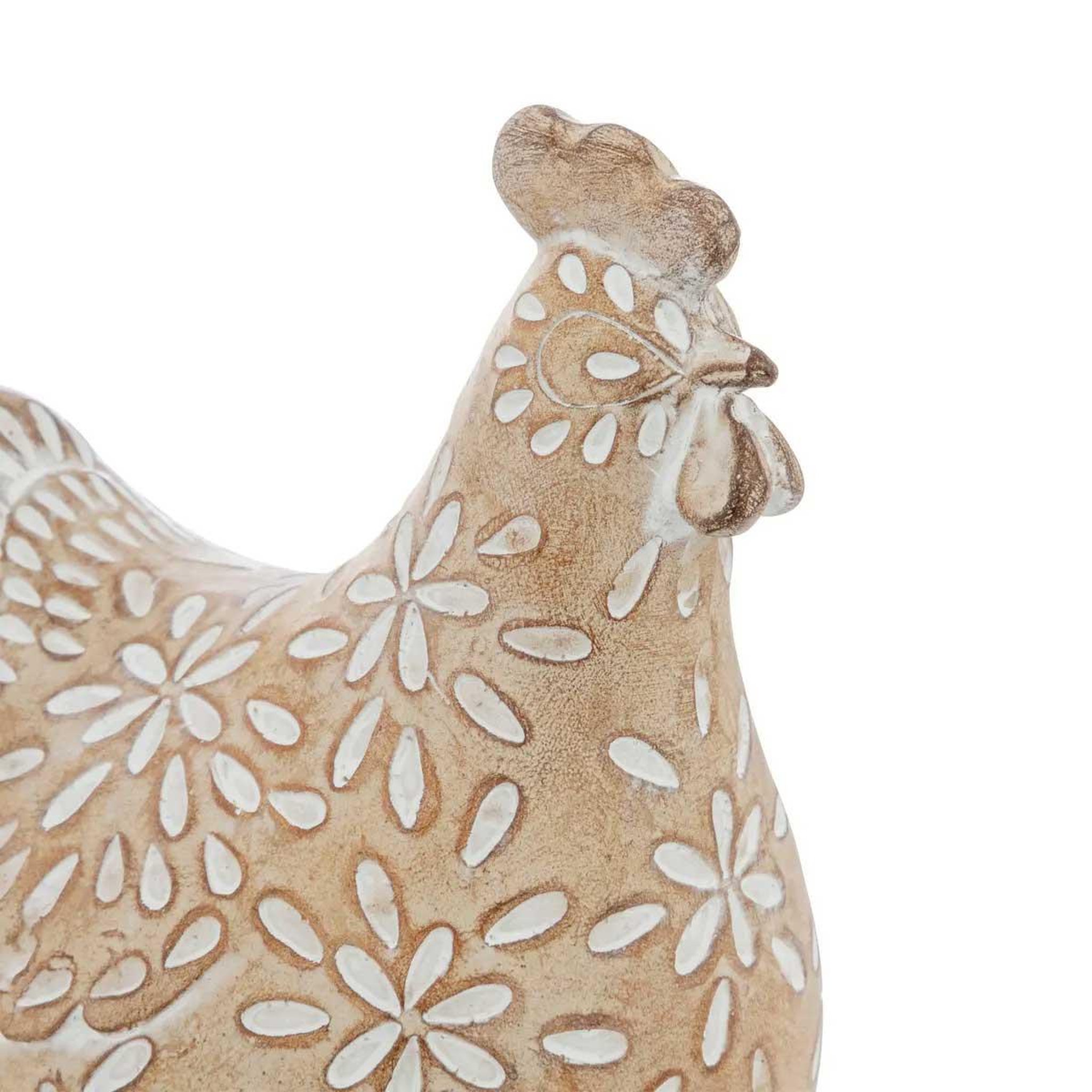 Voir la diapositive 2 : ATMOSPHERA Statuette poule déco  linda  20cm beige
