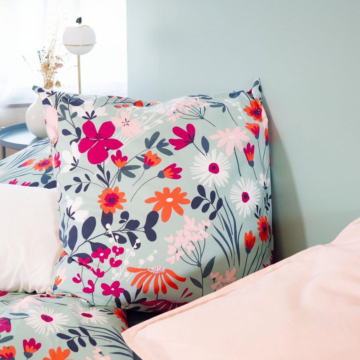 Home collection Parure housse de couette coton bio 57fils/cm-flore