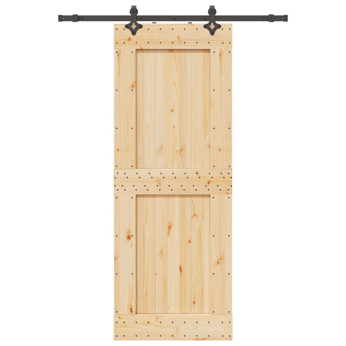 VIDAXL Porte coulissante et kit de quincaillerie 85x210 cm pin massif