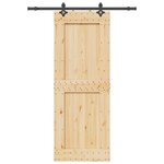VIDAXL Porte coulissante et kit de quincaillerie 85x210 cm pin massif