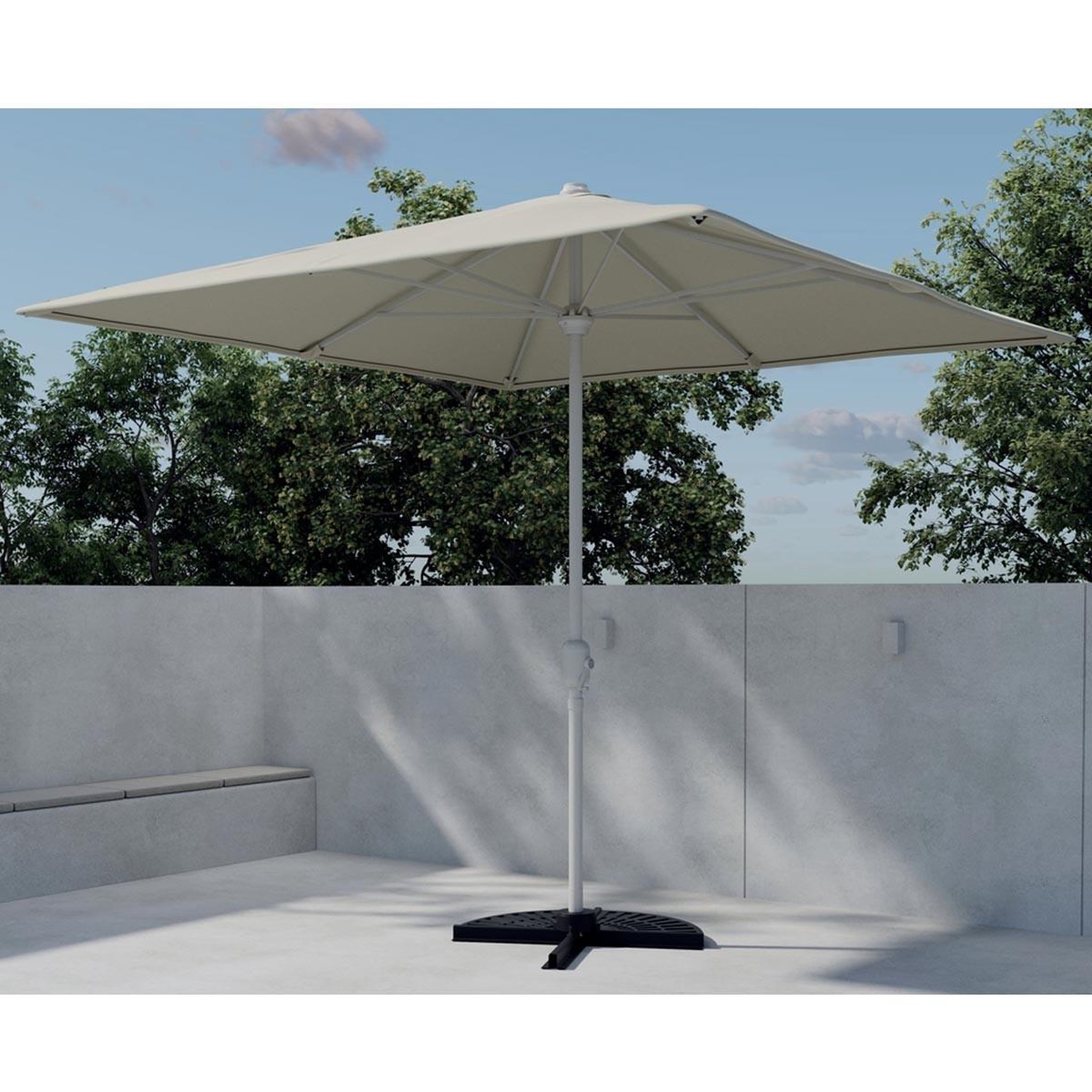 Voir la diapositive 3 : Paris Prix Parasol design  leeds  293cm gris beige