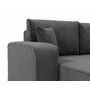 Voir la diapositive 4 : BEST MOBILIER Artemisa - canapé d'angle réversible 4 places - convertible avec coffre - en velours côtelé