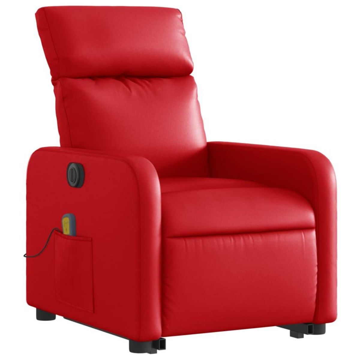 VIDAXL Fauteuil inclinable de massage electrique rouge similicuir