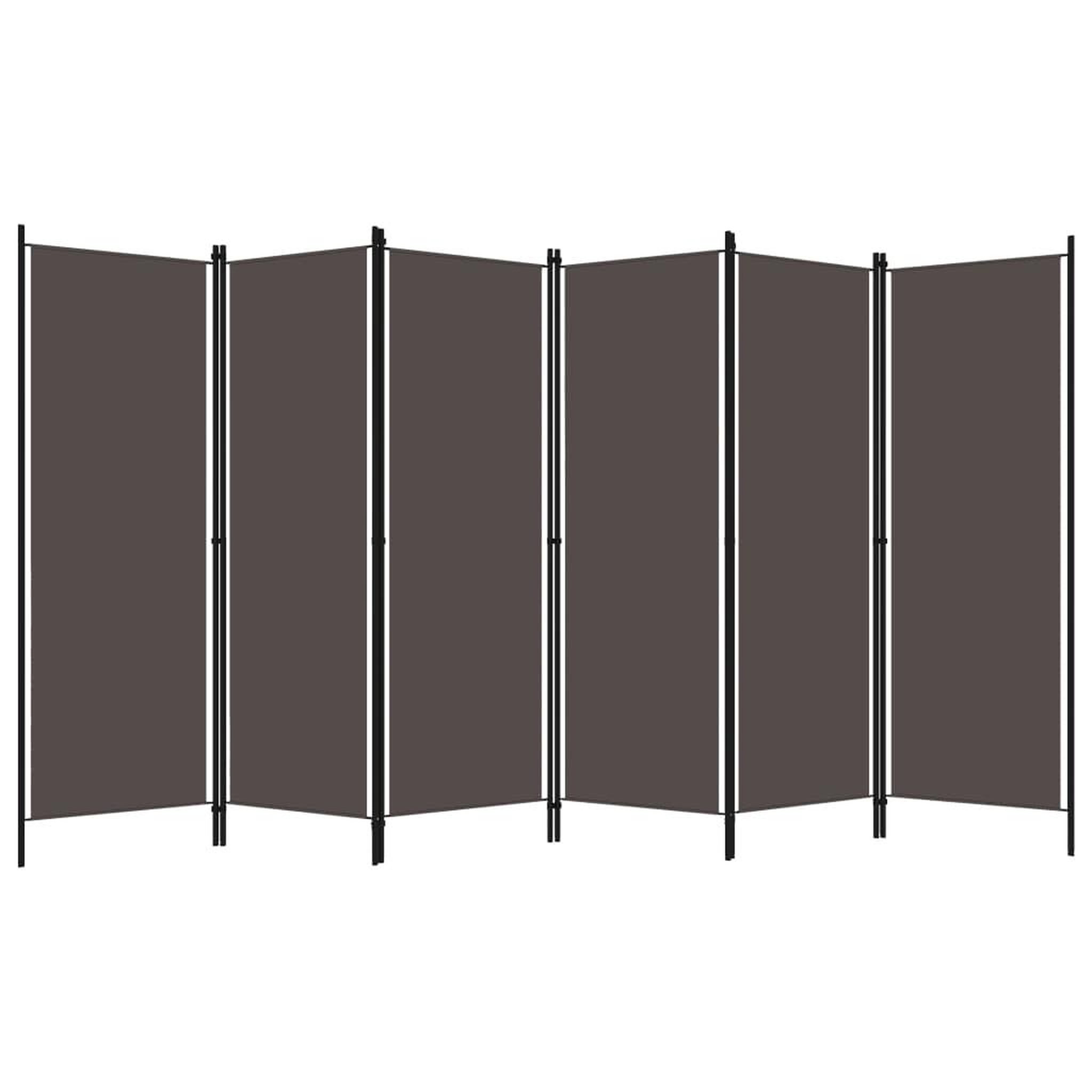 Voir la diapositive 2 : VIDAXL Cloison de separation 6 panneaux Anthracite 300x180 cm