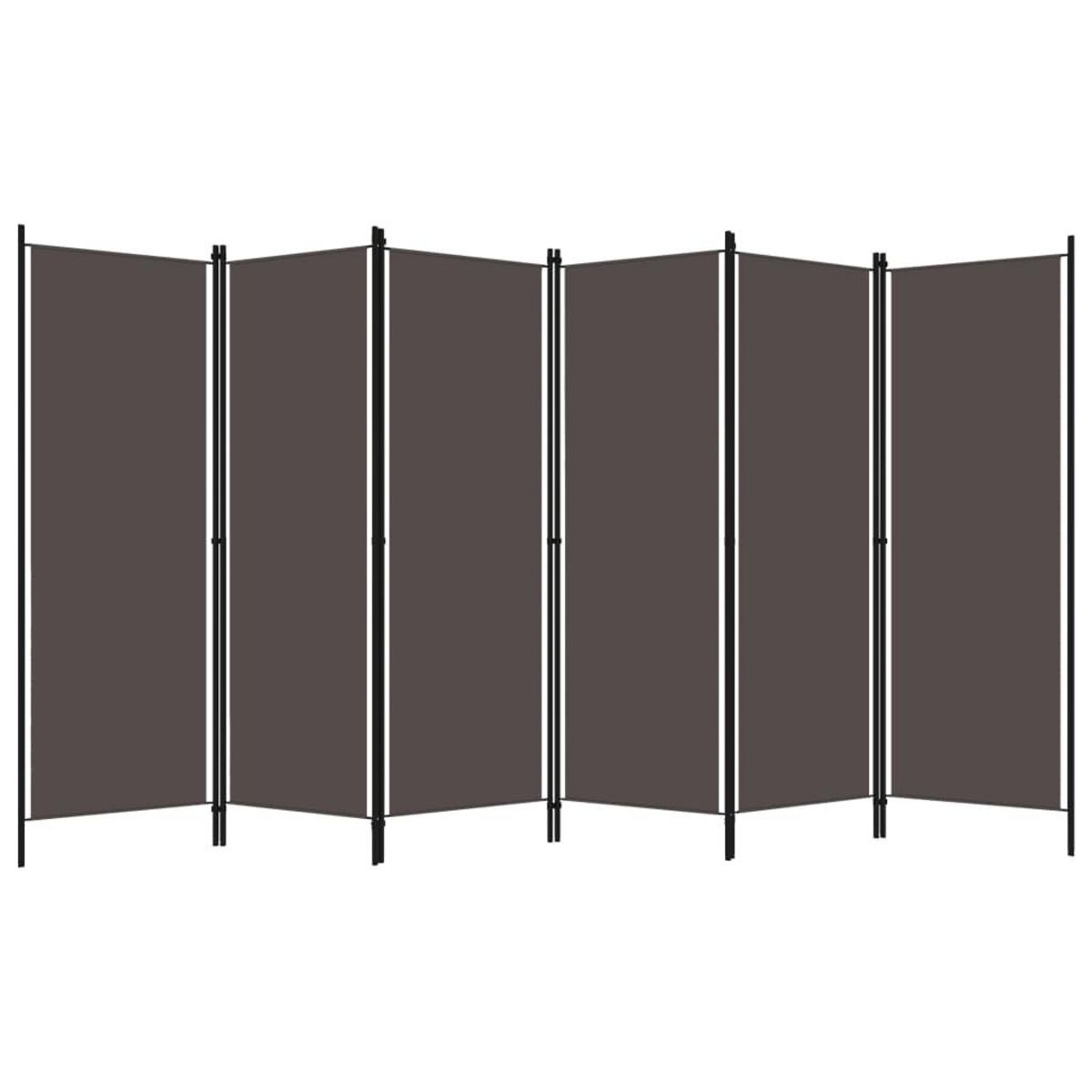 VIDAXL Cloison de separation 6 panneaux Anthracite 300x180 cm