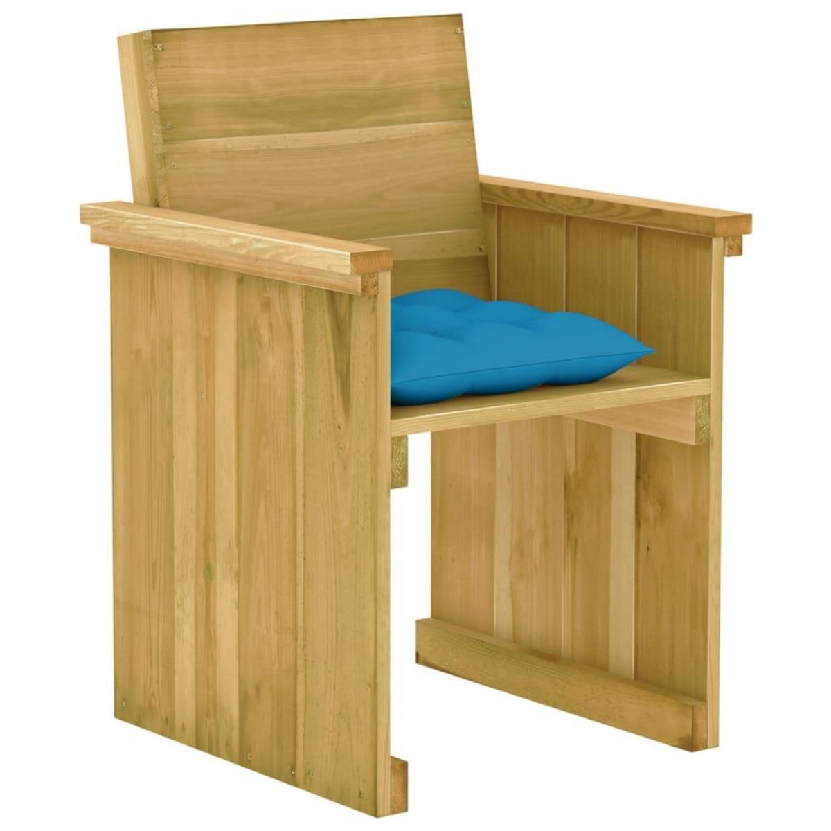 VIDAXL Ensemble a manger de jardin 7 pcs avec coussins pin impregne