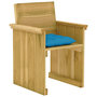Voir la diapositive 4 : VIDAXL Ensemble a manger de jardin 7 pcs avec coussins pin impregne