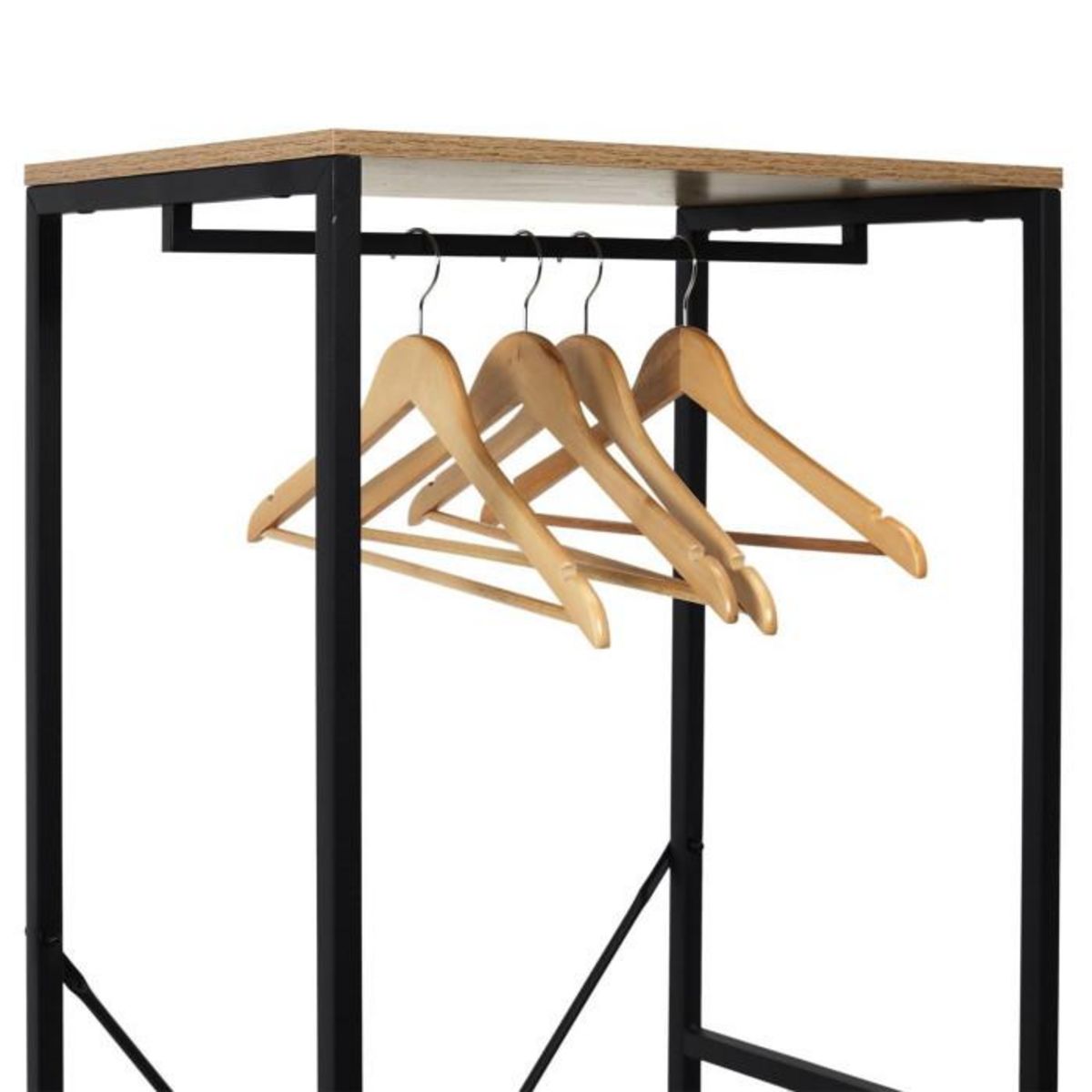 Paris Prix Portant à Vêtements  Stan  167cm Naturel & Noir