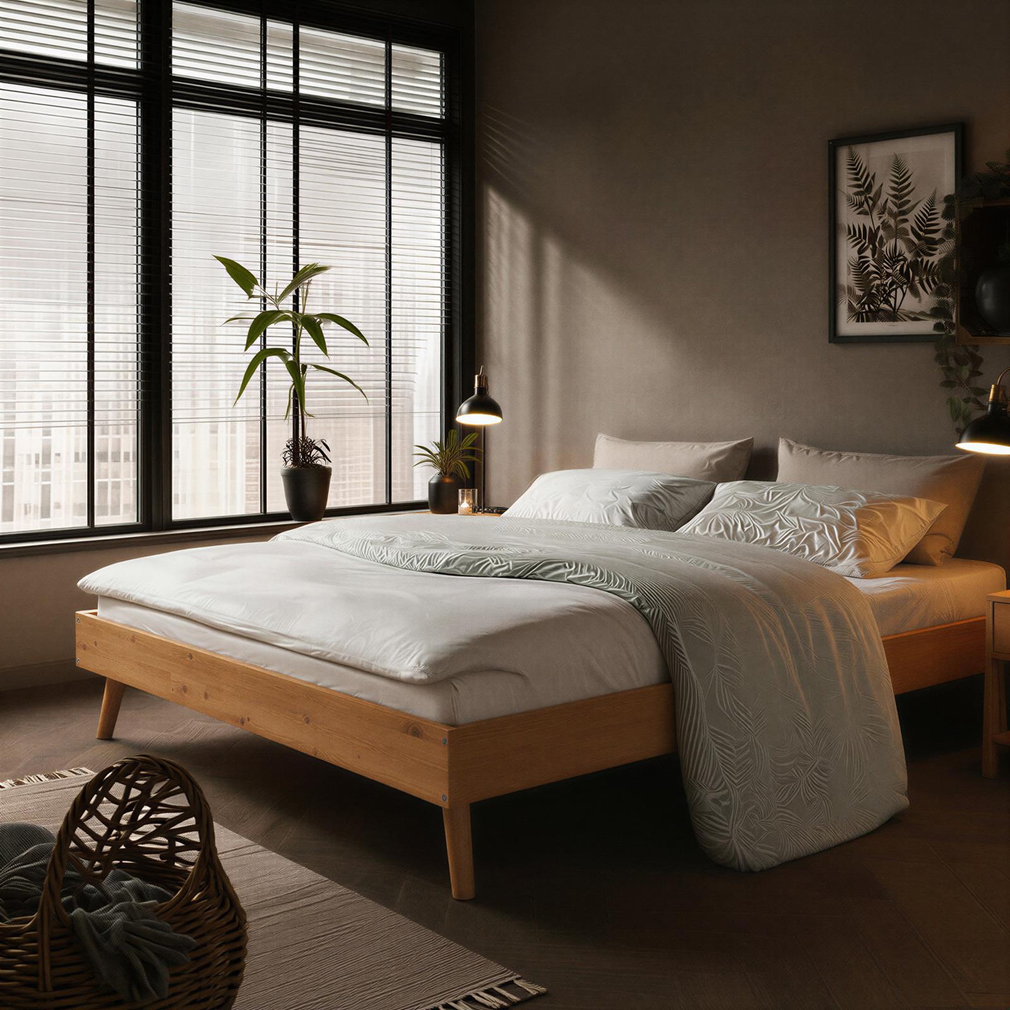 Voir la diapositive 3 : IDIMEX Lit futon karri 140 x 200 cm, en bois massif