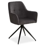 HomeStyle4U Chaise de salle à manger oeuf moderne gris