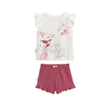 Petit Béguin Pyjama enfant manches courtes Alba. Coloris disponibles : Rose