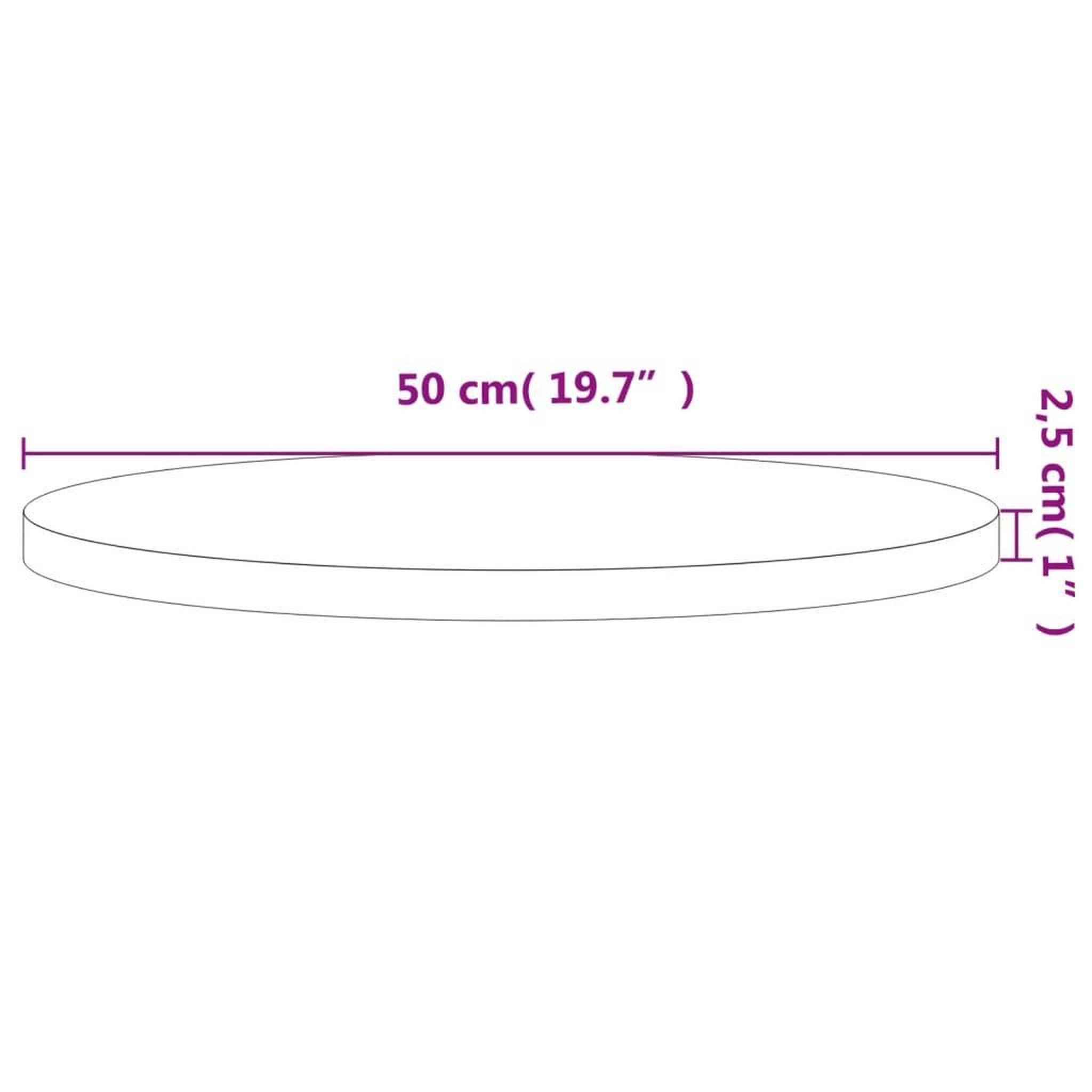 Voir la diapositive 6 : VIDAXL Dessus de table Ø50x2,5 cm rond bois massif de hetre