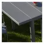 Table IRIS 180/240x100 aluminium coloris gris béton