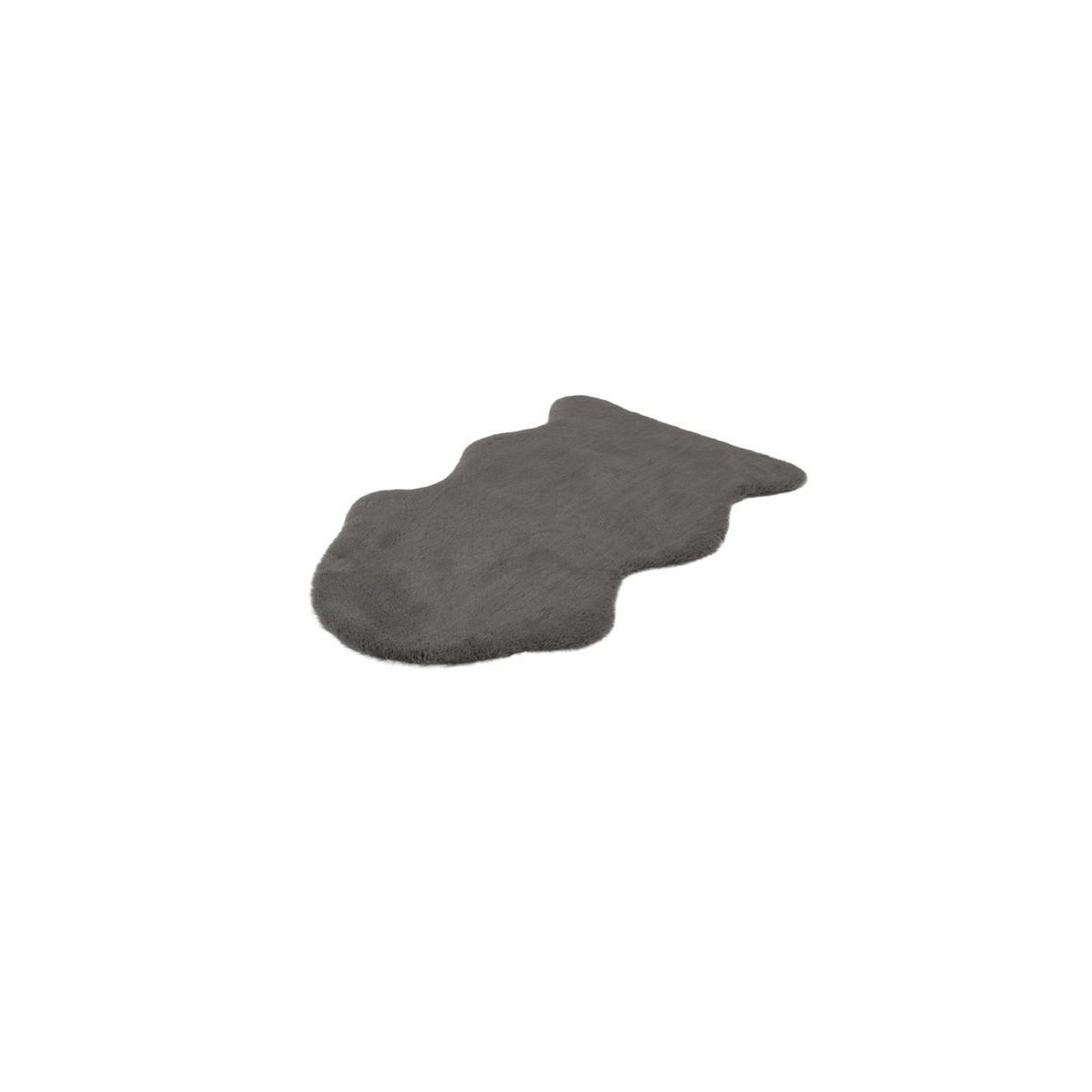 Voir la diapositive 2 : Paris Prix Tapis Imitation Fourrure  Kunda  60x90cm Gris