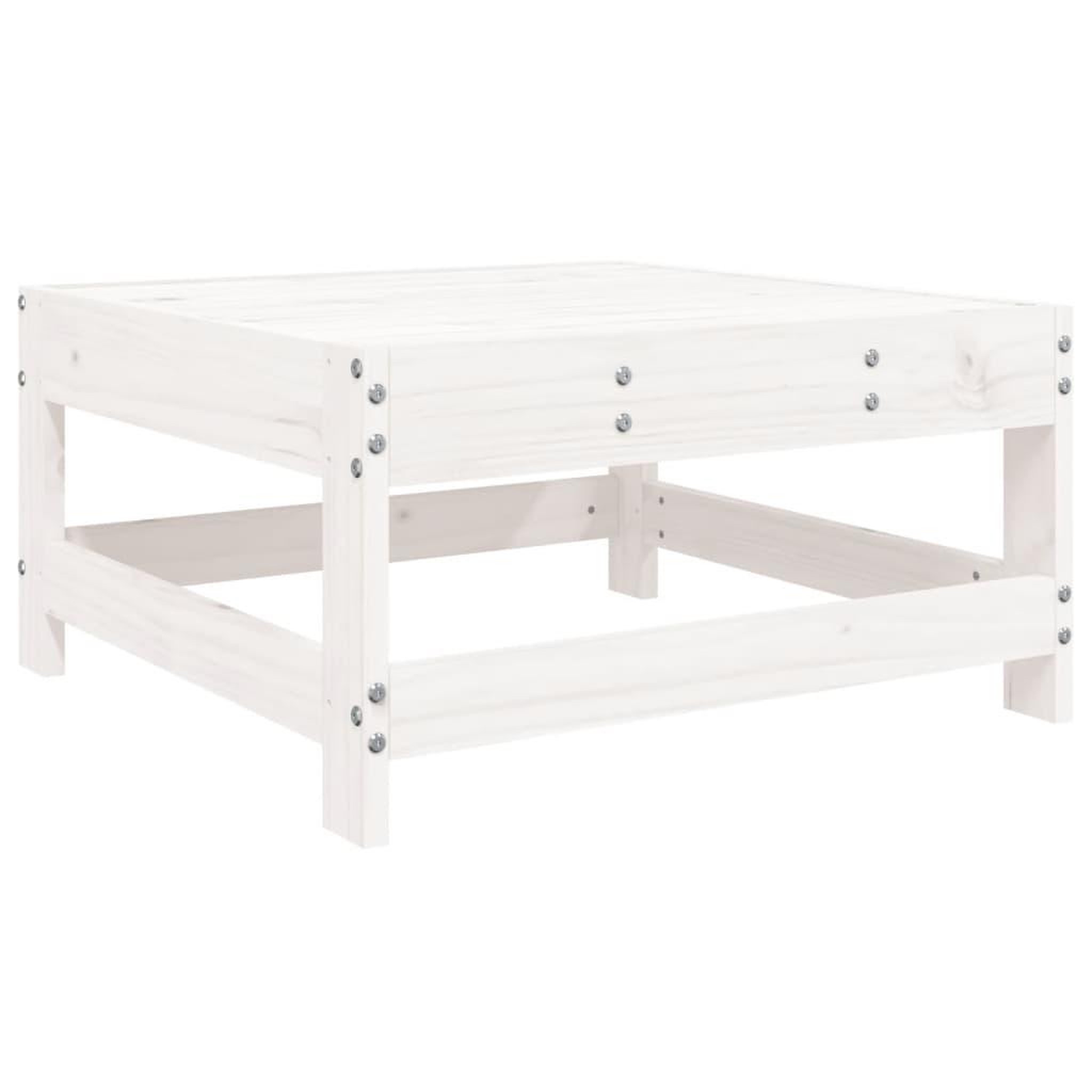 Voir la diapositive 5 : VIDAXL Salon de jardin 4 pcs blanc bois de pin massif