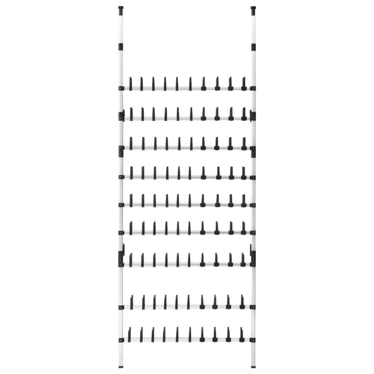 VIDAXL Etagere a chaussures telescopique avec barres Aluminium