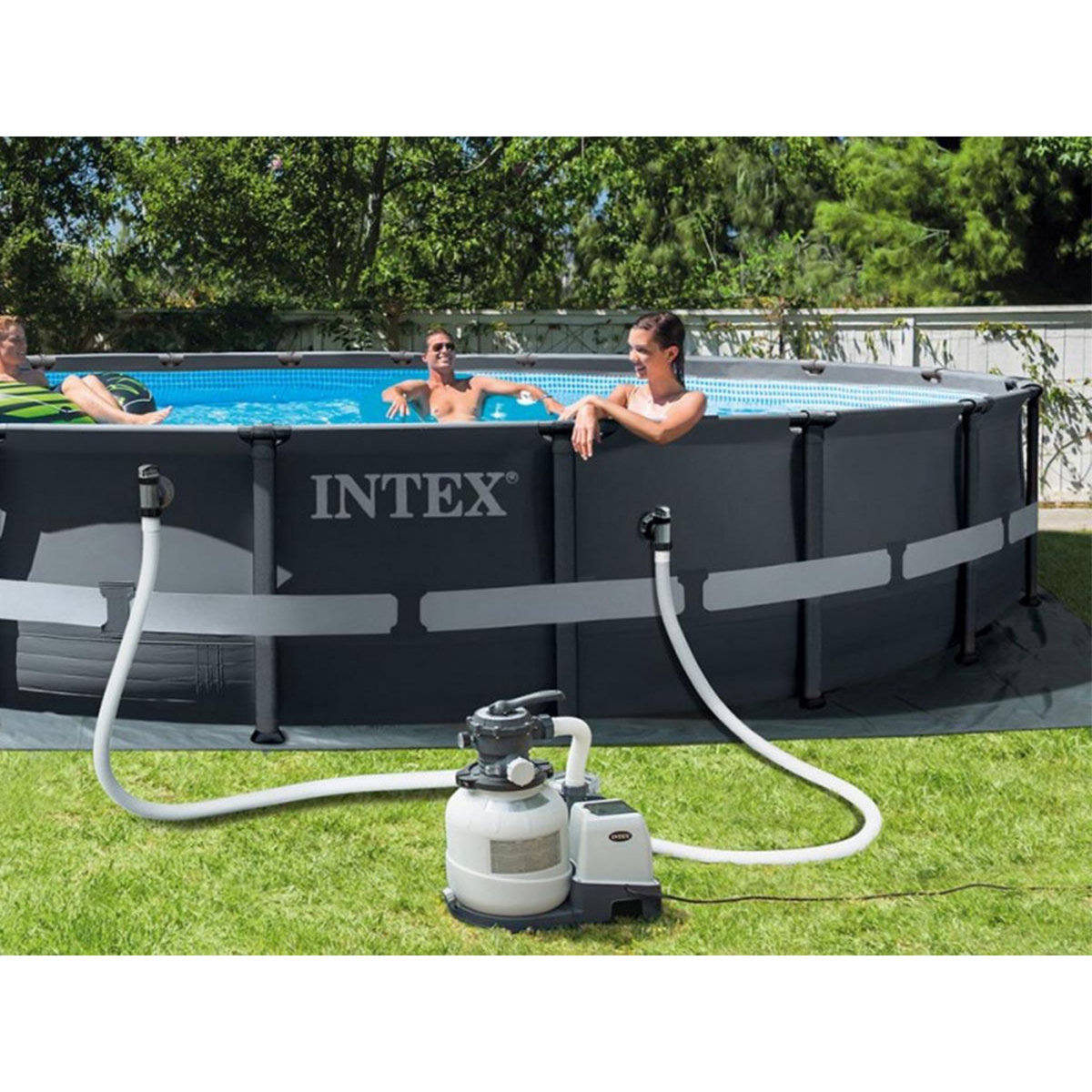 INTEX Piscine tubulaire Ultra XTR Frame ronde 6,10 x 1,22 m - Intex