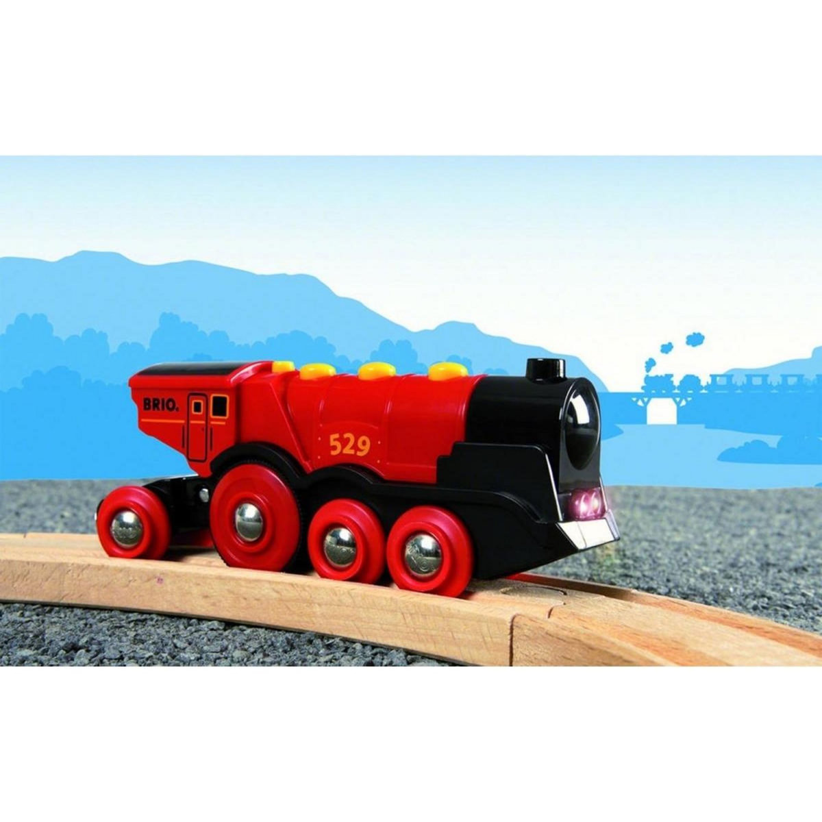 Brio 33592 Locomotive Rouge Puissante a Piles