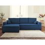 Voir la diapositive 5 : BEST MOBILIER Dellia - canapé d'angle réversible convertible - avec coffre - en velours côtelé - 4 places