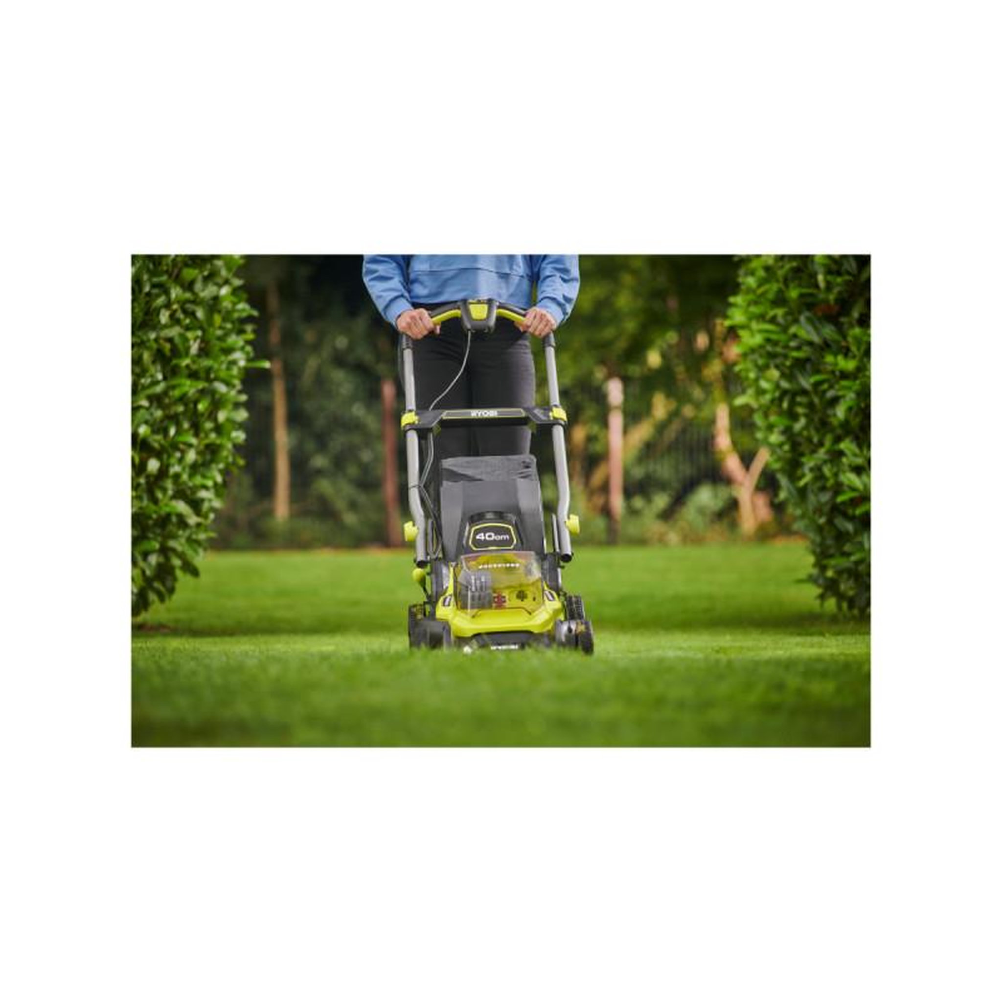 Voir la diapositive 2 : Ryobi Tondeuse poussée RYOBI 18V Brushless - coupe 40cm - 2 batteries 4,0Ah - 1 chargeur rapide - RY18LMX