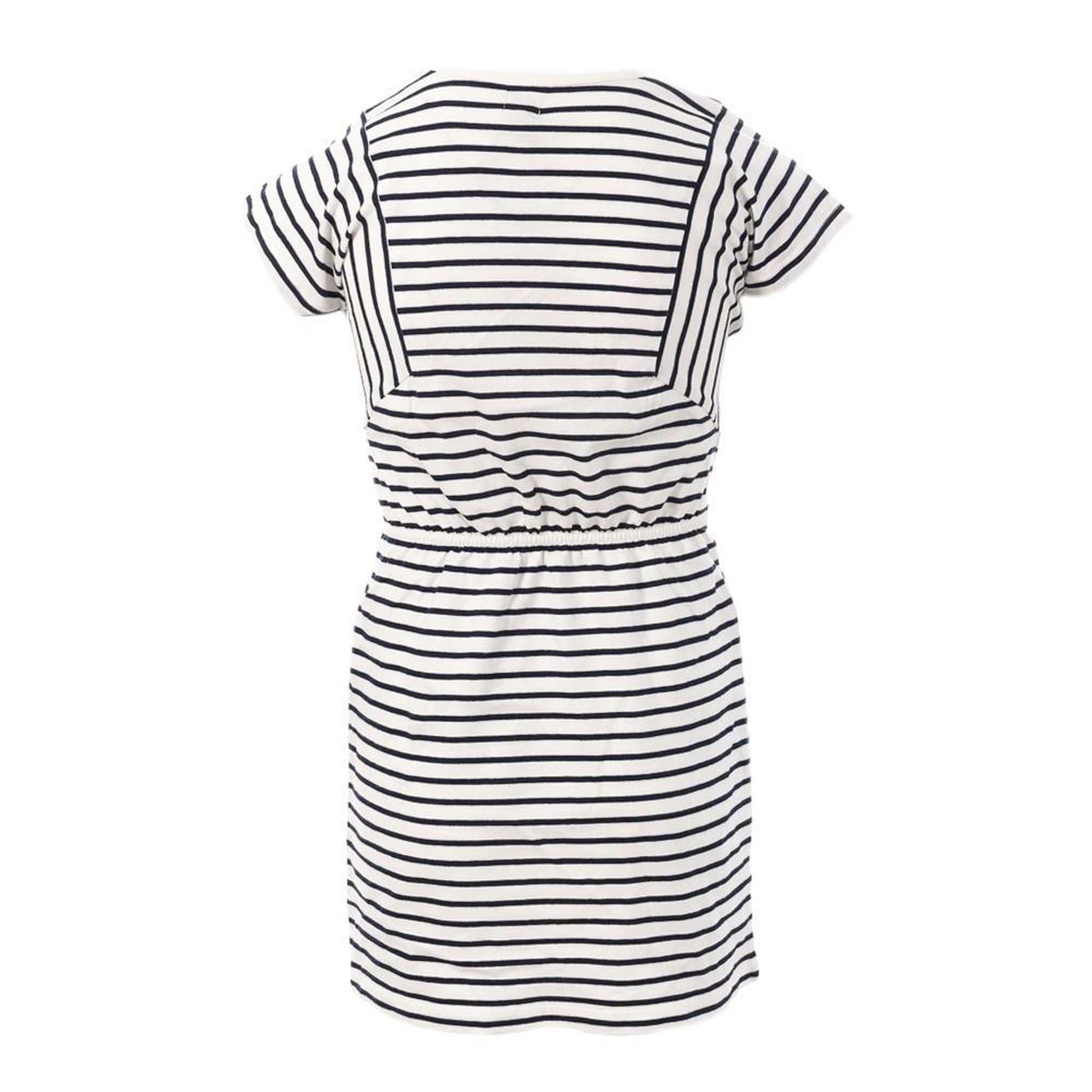 Voir la diapositive 2 : ELLE EST OU LA MER Robe à Rayures Marine/Blanc Fille EOM Pinil